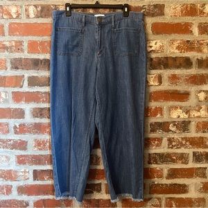 Loft High Rise Slim Wide Leg Crop
